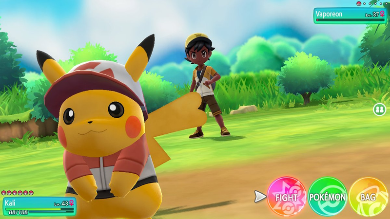 The NPC trainer in this battle is about to lose because they only brought one Pokémon to the fight.